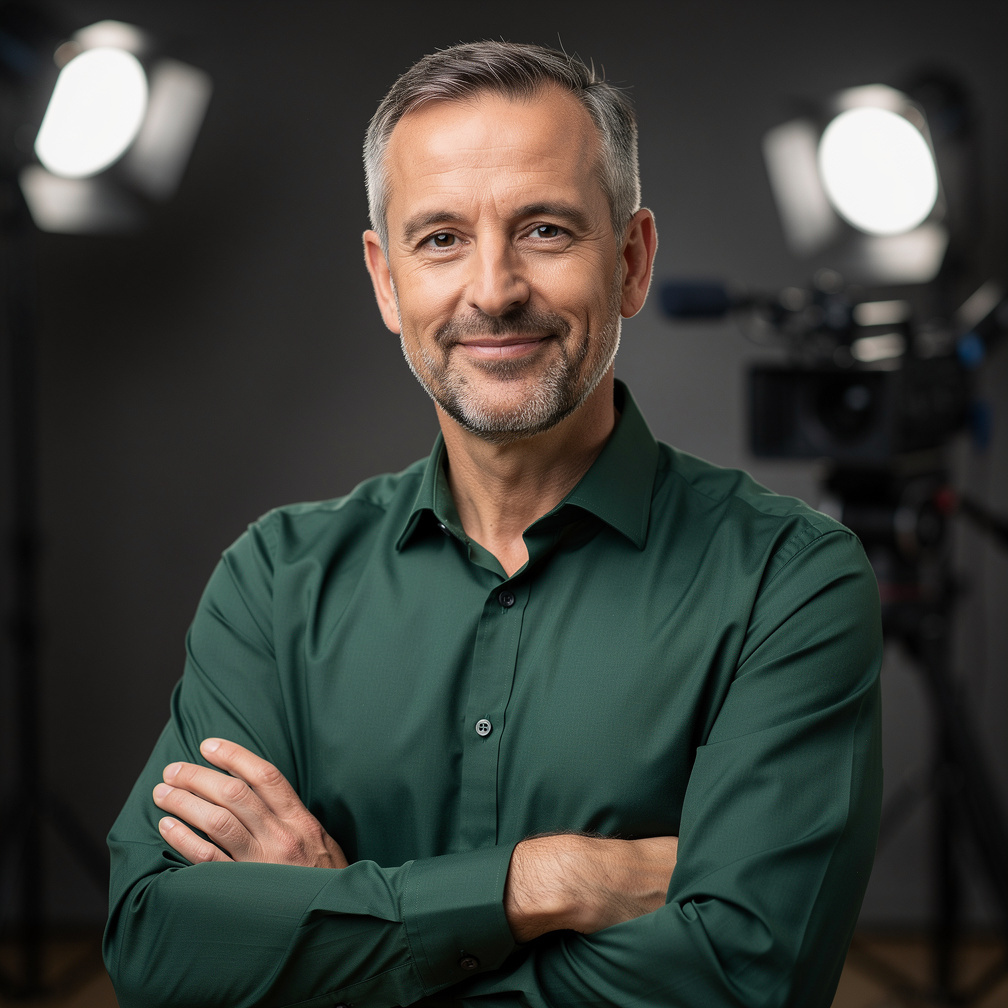 Portrait of a male camera and directing instructor
